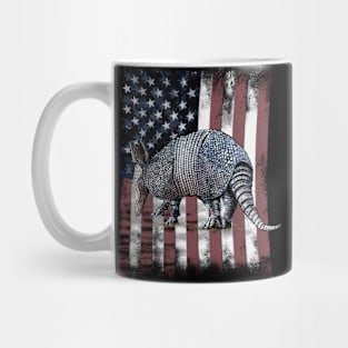 Armadillo US Flag USA America Mug